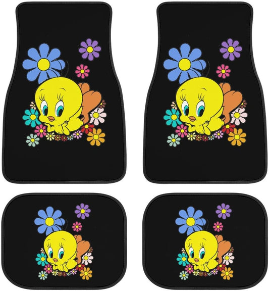 Looney Tunes Car Floor Mats Looney Tunes Cute Tweety With Flower Car Mats