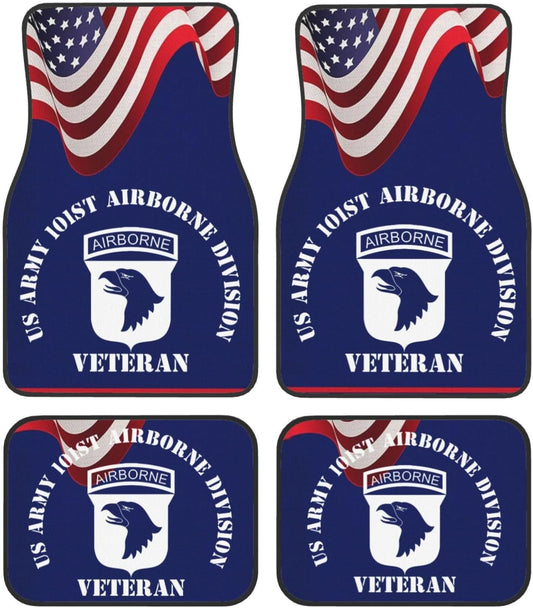 Veteran Car Mats US Army 101st Airborne Division Veteran Car Floor Mats Blue Red