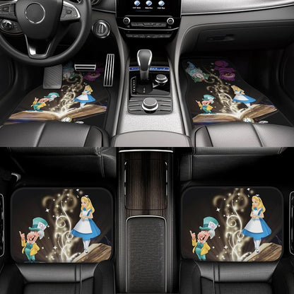 Alice In Wonderland Car Mats Alice Cheshire Cat Mad Hatter Rabbit Car Floor Mats Colorful