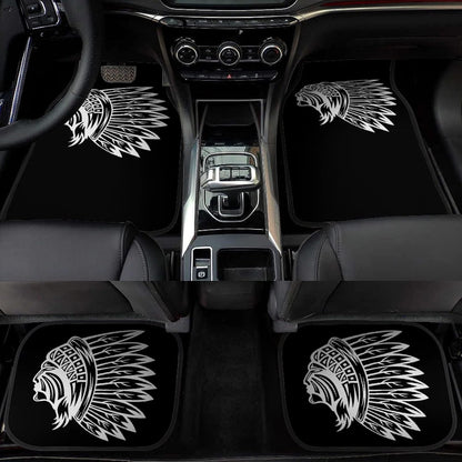 Native American Car Mats Native American Indians Skull Car Floor Mats Black White