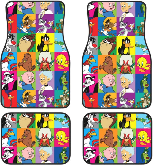 Looney Tunes Car Floor Mats Looney Tunes All Characters Pattern Car Mats