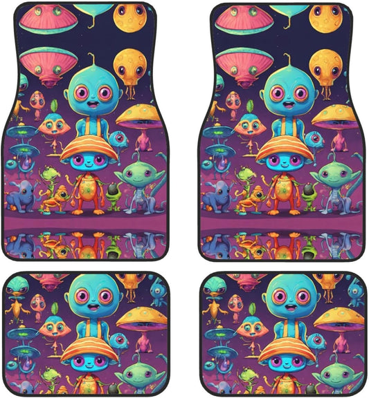 Alien Car Mats All Cute Astronaut And Alien Car Floor Mats Colorful