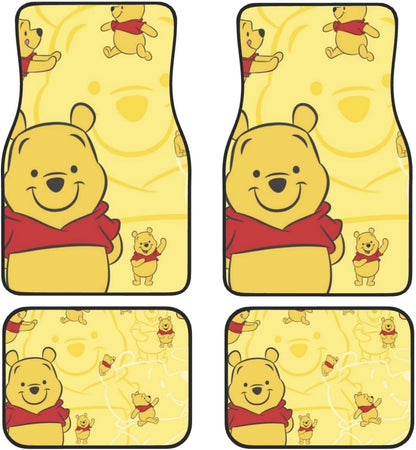 WTP Car Mats WTP Cute Poses Graphic Pattern Car Floor Mats Yellow