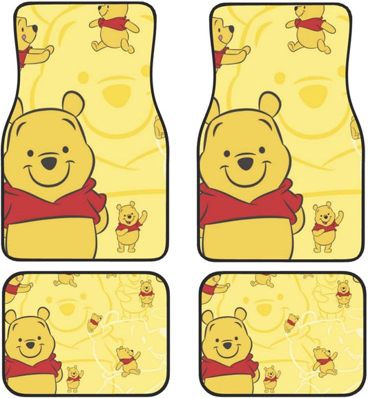 WTP Car Mats WTP Cute Poses Graphic Pattern Car Floor Mats Yellow