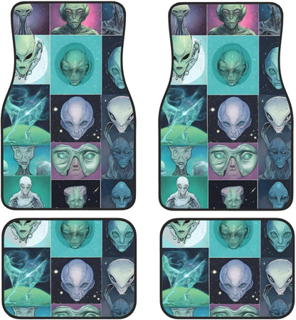 Alien Car Mats All Types Of Alien Graphic Car Floor Mats Blue Gray