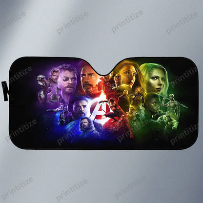 MV Car Sun Shade Avengers Infinity War Characters Winshield Sun Shade Colorful