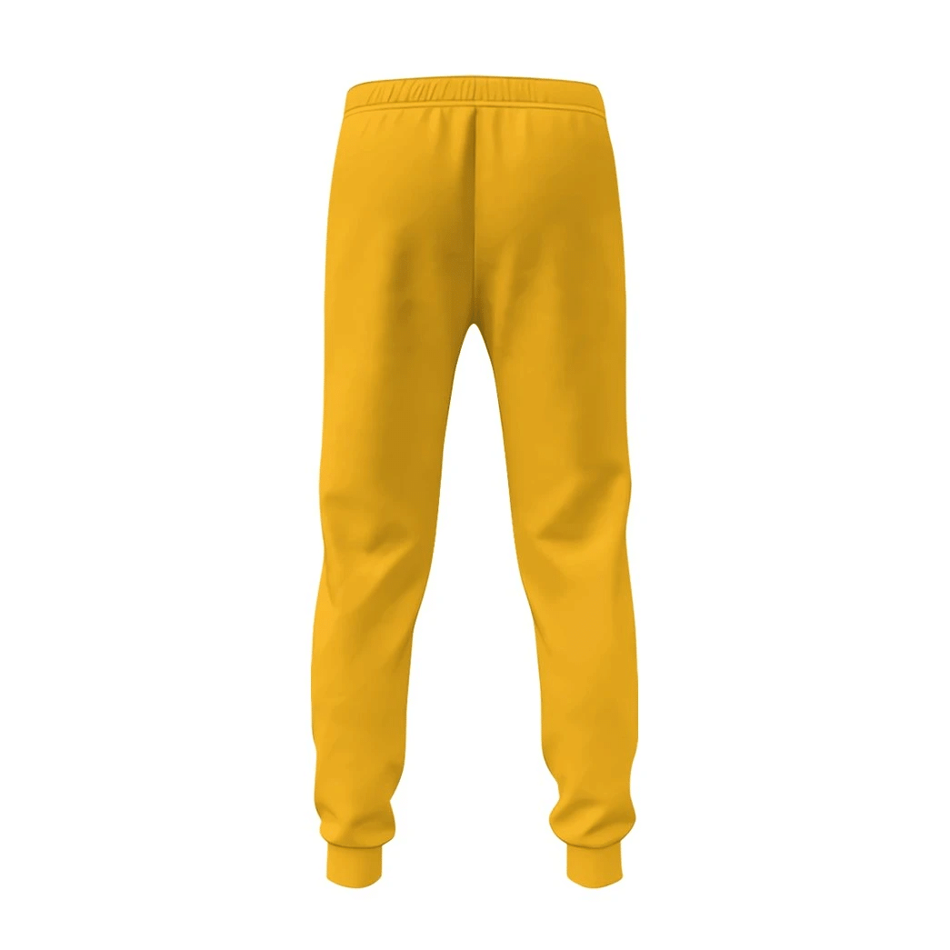 Super Mario Costume Pants Game Character Bowser Costume Jogger Yellow Unisex Adults