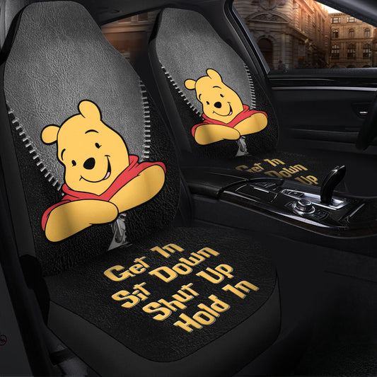 Get In Sit Down Zip Winnie The Pooh Car Seat Covers