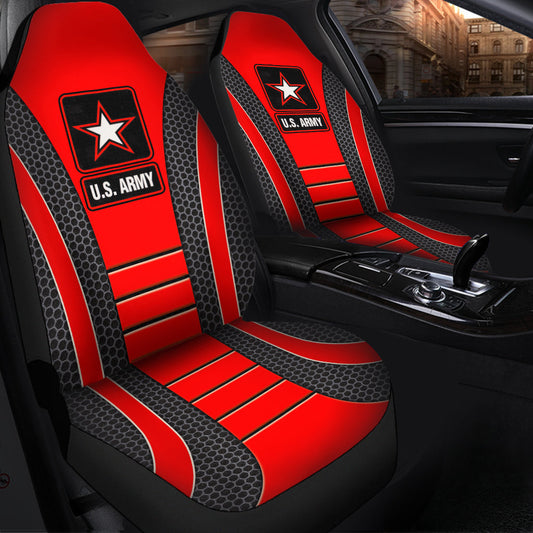 US ARMY Red Car Seat Covers