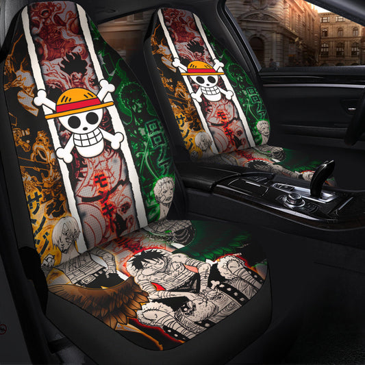 One Piece Zoro Luffy Anime Car Seat Covers