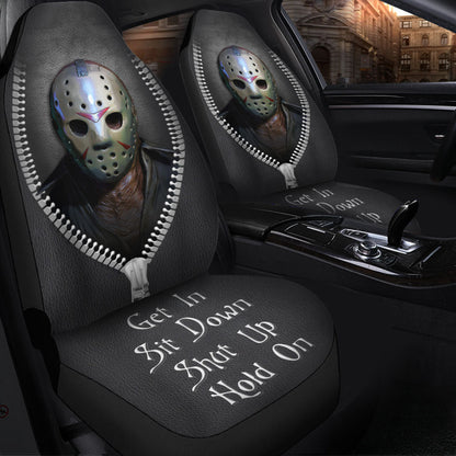Jackson Friday The 13th Horror Get In Sit Down Shut Up And Hold On Car Zipper Car Seat Covers