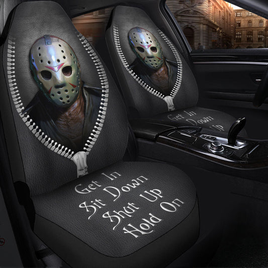 Jackson Friday The 13th Horror Get In Sit Down Shut Up And Hold On Car Zipper Car Seat Covers