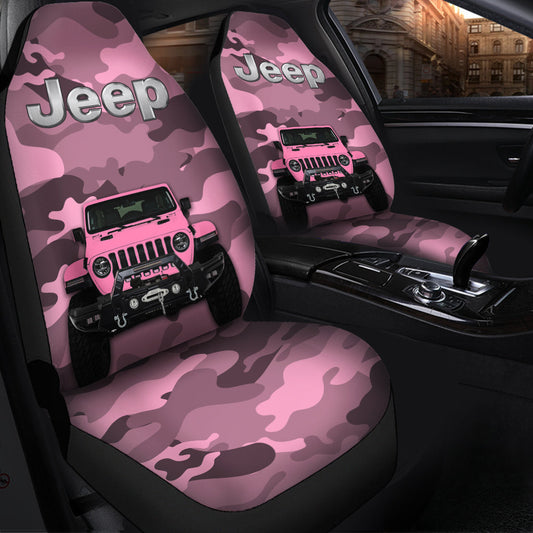 Pink Jeep Camouflage Car Seat Covers