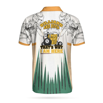Billard Polo Shirt Billiard Ball 8 And Beer Cowgirl Boys Polo Shirts White