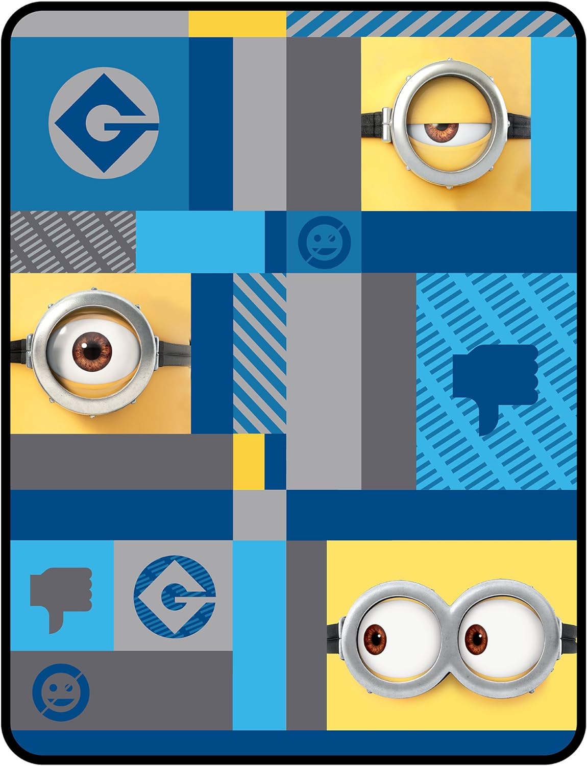 Minions Blanket Minions Break Out Gru Symbol Blanket Yellow Blue