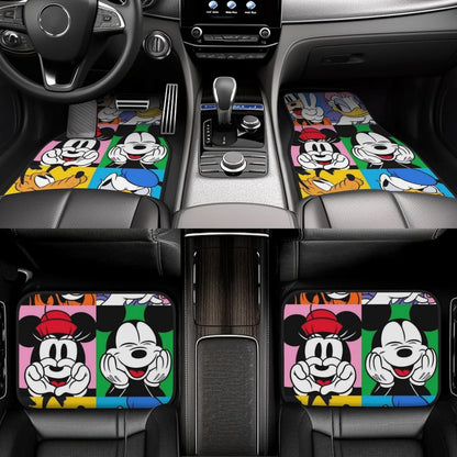 DN Car Mats MM And Friends Happy Faces Pattern Car Floor Mats Colorful