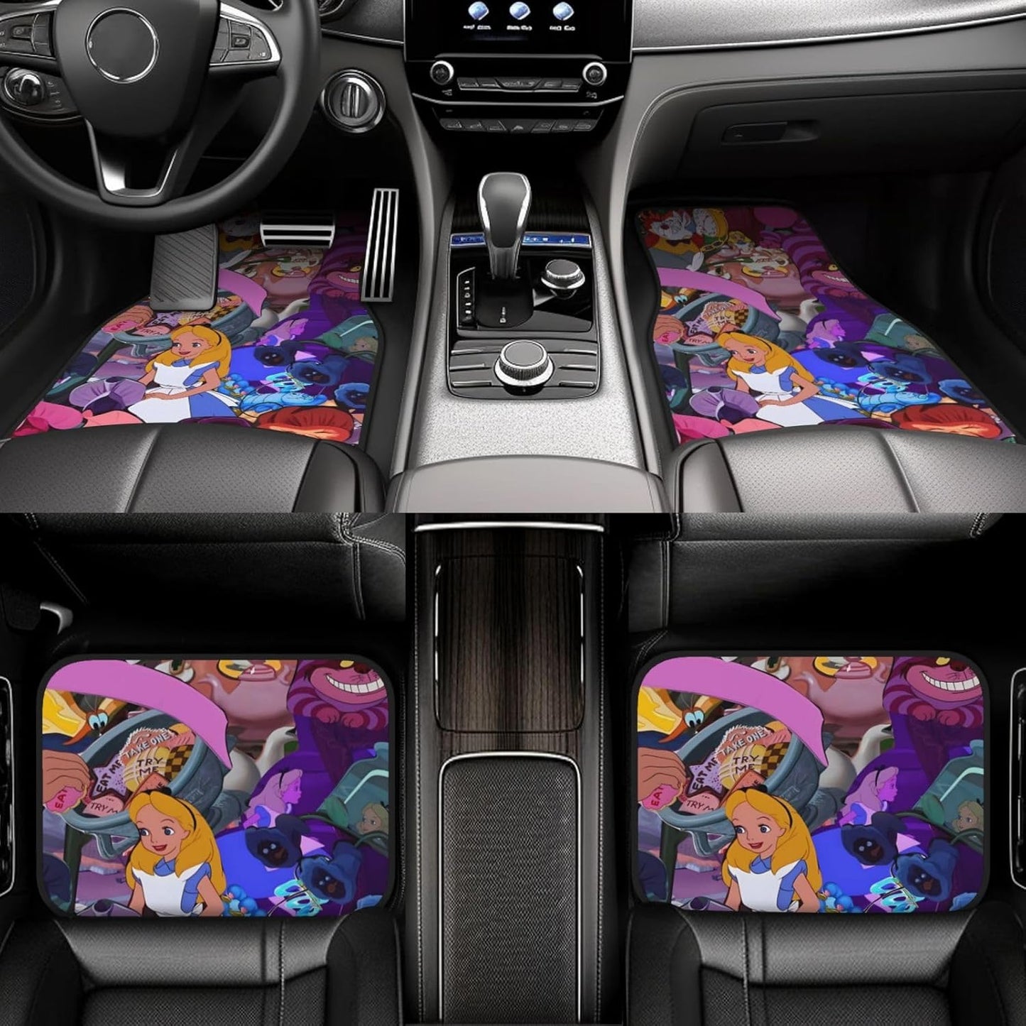 Alice In Wonderland Car Mats Alice In Wonderland Scene Graphic Car Floor Mats Colorful