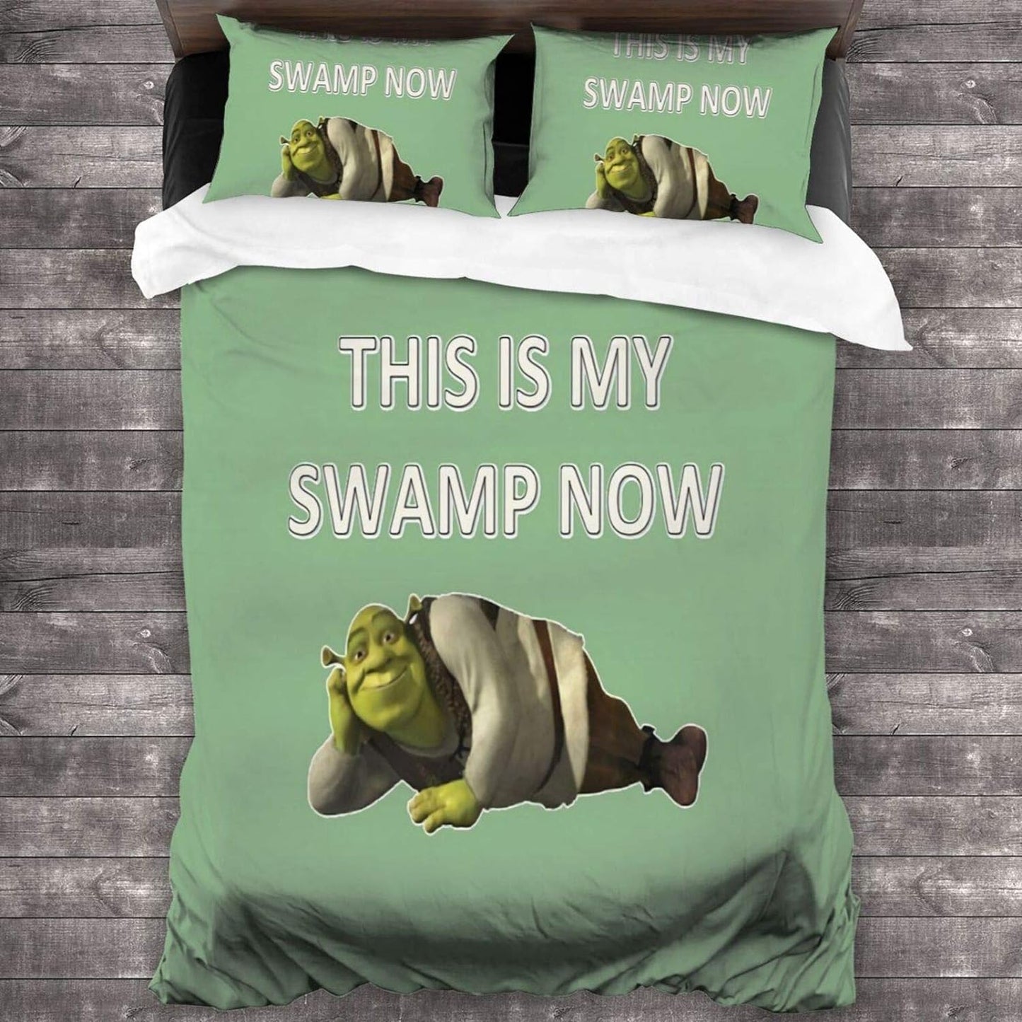 Shrek Bedding Set This Is My Swamp Now Duvet Covers Green Unique Gift