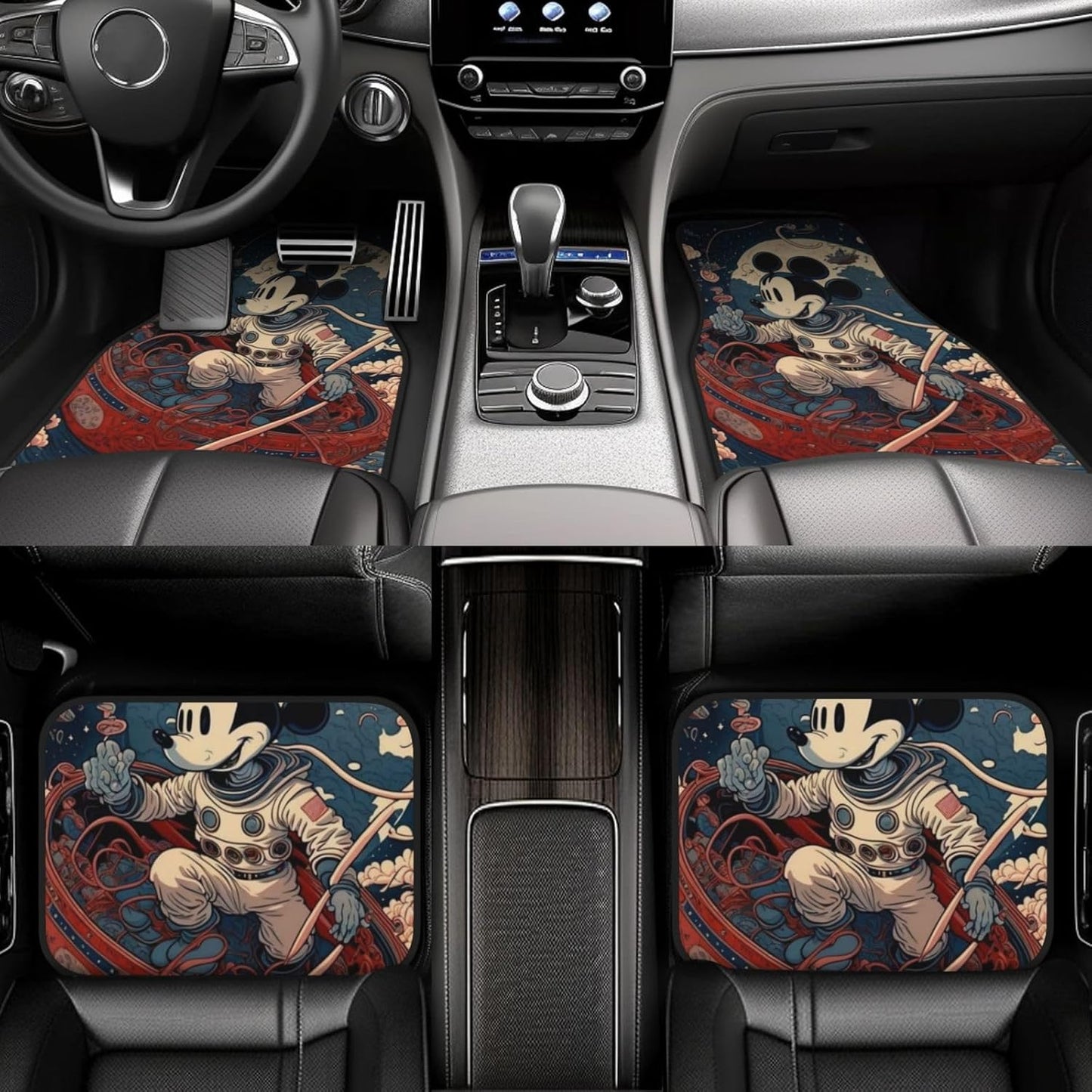 MM Car Mats DN MM As Astronaut Outer Space Graphic Car Floor Mats Colorful