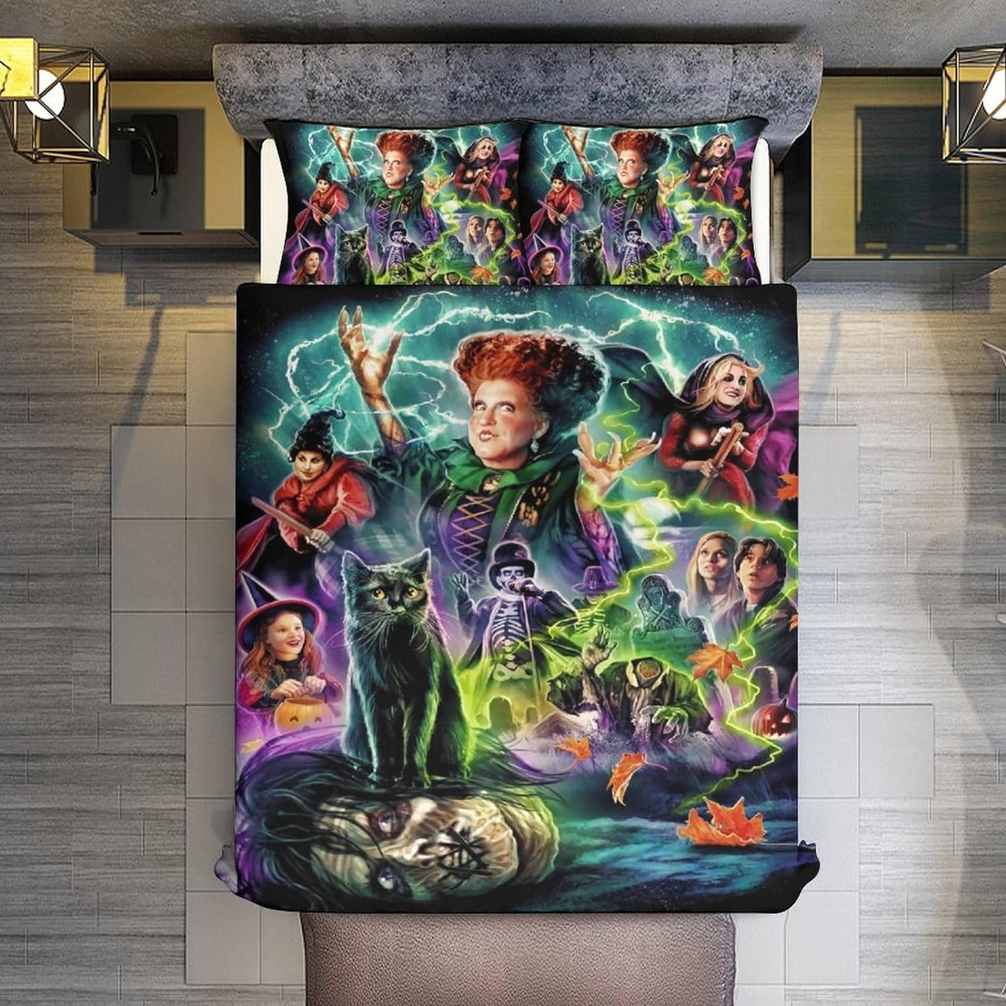 Hocus Pocus Bedding Set Hocus Pocus Characters Poster Duvet Covers Colorful Unique Gift