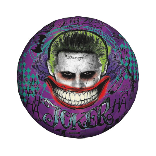 Joker Spare Tire Cover DC Suiside Squad Joker Laughing Tire Covers Purple