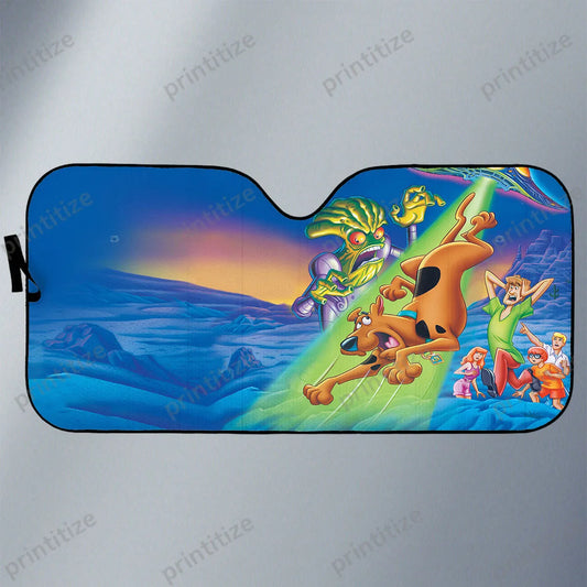 Scooby Doo Car Sun Shade Scooby Doo And The Alien Invaders Winshield Sun Shade Blue Green