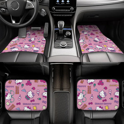 Hello Kitty Car Mats Hello Kitty With Studying Items Pattern Car Floor Mats Pink