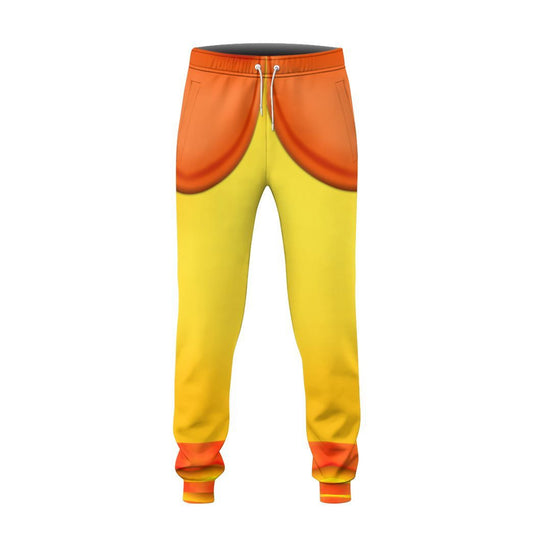 Super Mario Costume Pants Game Character Princess Daisy Costume Jogger Yellow Unisex Adults