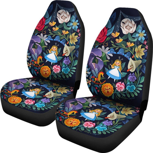 Alice In Wonderland Car Seat Covers DN Alice In The Wonderland Flower Patterns Seat Covers Colorful