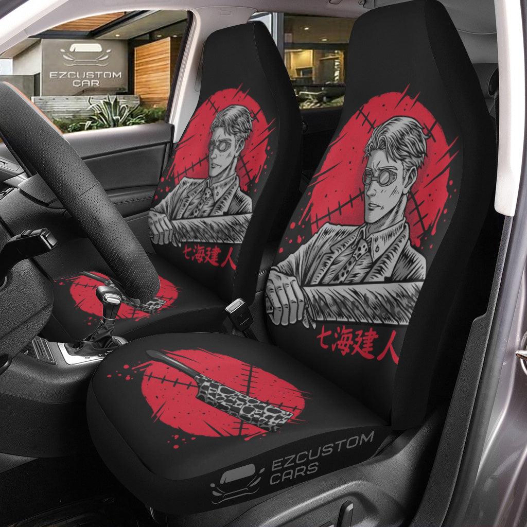 Jujutsu Kaisen Car Seat Covers Kento Nanami Master Swordsman Seat Covers Black Gray