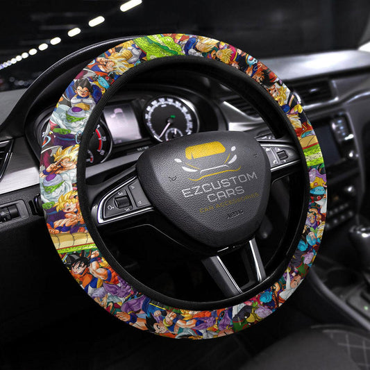 Dragon Ball Steering Wheel Cover All Dragon Ball Characters Pattern Driving Wheel Cover Colorful