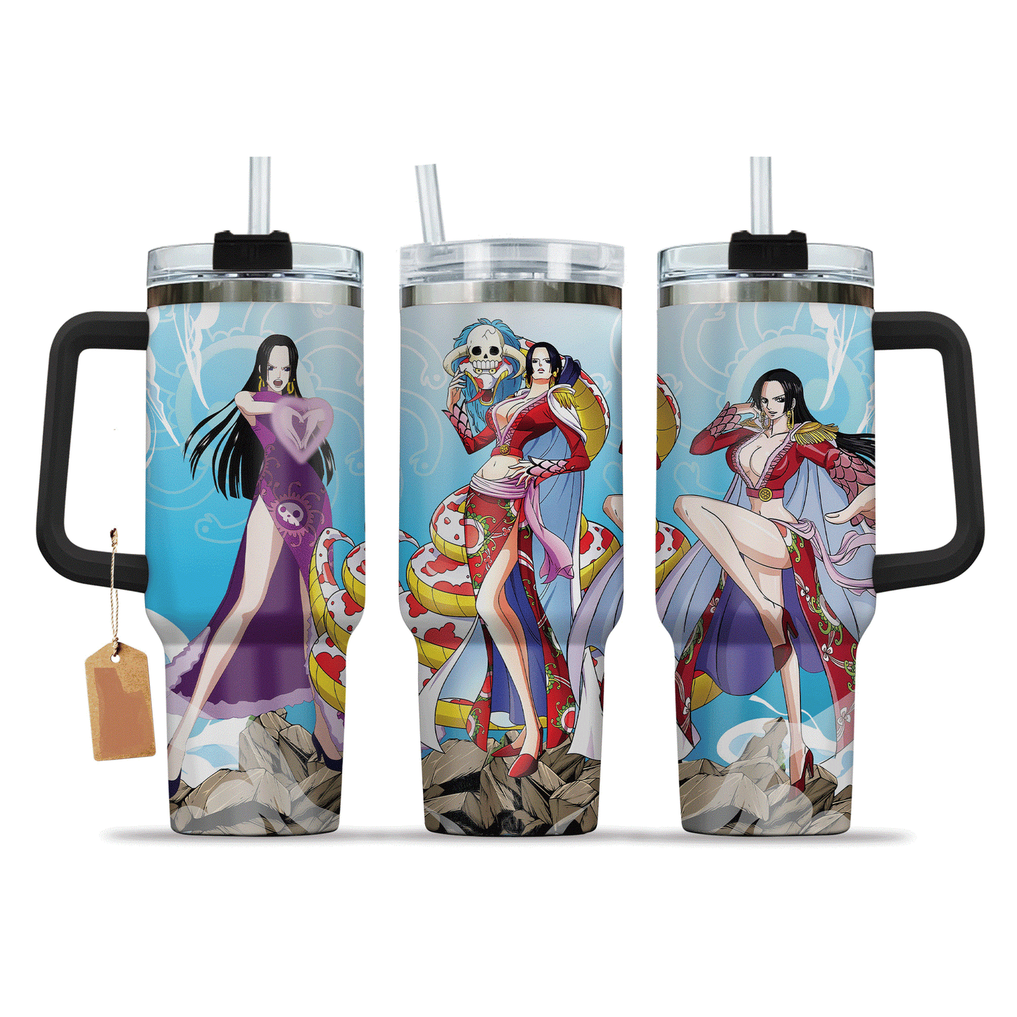 One Piece 40 Oz Tumbler One Piece Character Boa Hancock Graphic Tumbler 40 Oz Colorful