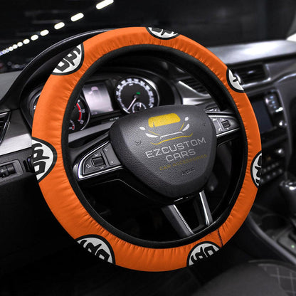 Dragon Ball Steering Wheel Cover Dragon Ball Goku Clothes Cosplay Driving Wheel Cover Orange