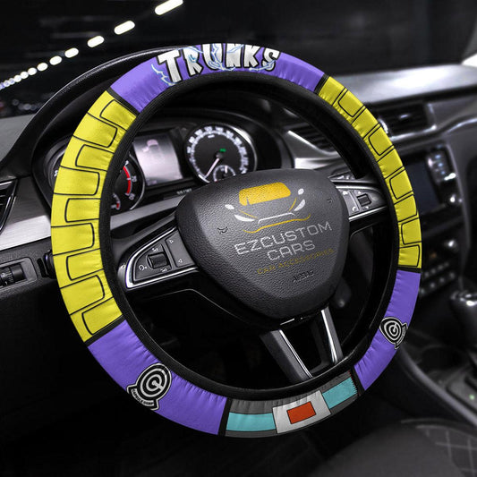 Dragon Ball Steering Wheel Cover Dragon Ball Trunks Clothes Cosplay Driving Wheel Cover Yellow Purple