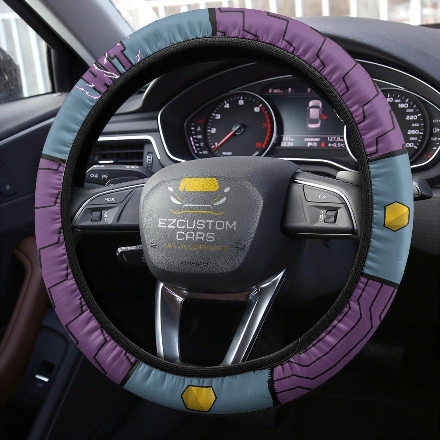 Dragon Ball Steering Wheel Cover Dragon Ball Hit Clothes Cosplay Driving Wheel Cover Purple Blue