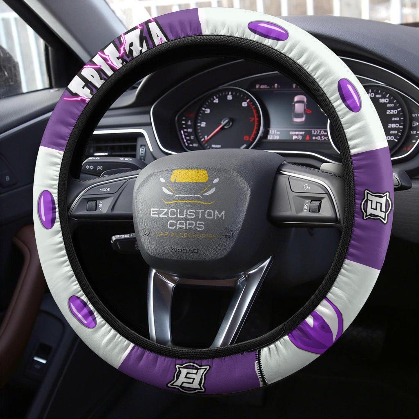 Dragon Ball Steering Wheel Cover Dragon Ball Frieza Skin Cosplay Driving Wheel Cover Purple White