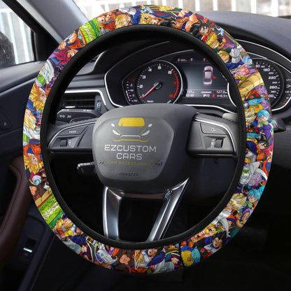 Dragon Ball Steering Wheel Cover All Dragon Ball Characters Pattern Driving Wheel Cover Colorful