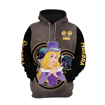 DN Hoodie DN Princess Aurora 100 Years Of Wonder Hoodie Black Brown Unisex