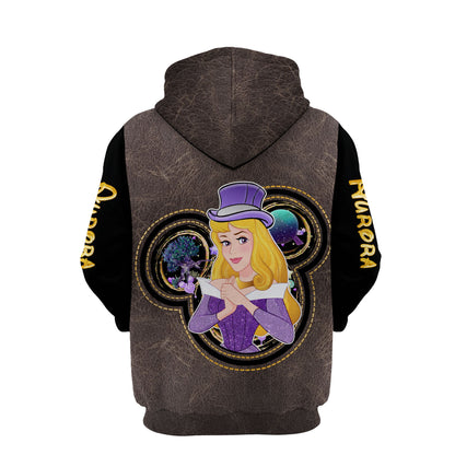 DN Hoodie DN Princess Aurora 100 Years Of Wonder Hoodie Black Brown Unisex