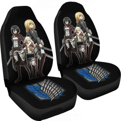 Attack On Titan Car Seat Covers Team The Wings Of Freedom Scout Regiment Seat Covers Black