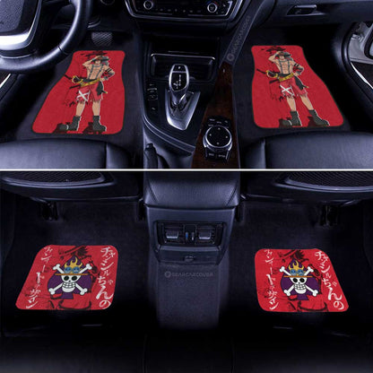 One Piece Car Mats One Piece Ace Jolly Roger Symbol Car Floor Mats Red