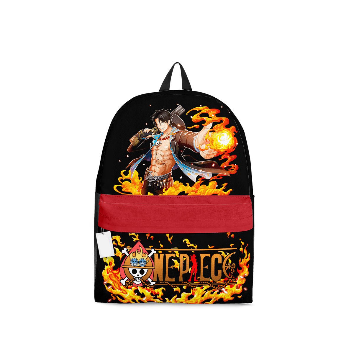 One Piece Backpack One Piece Portgas D Ace Graphic Backpacks Black