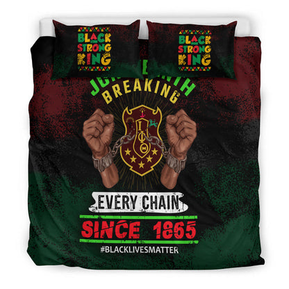 Juneteenth Bedding Set Juneteenth Breaking Every Chain Since 1865 Duvet Covers Colorful Unique Gift