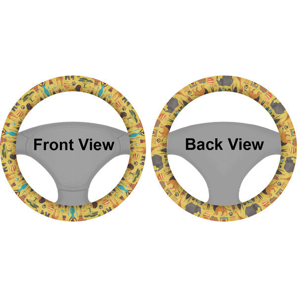 Africa Americans Steering Wheel Cover Africa Safari Ols Style Pattern Driving Wheel Cover Yellow