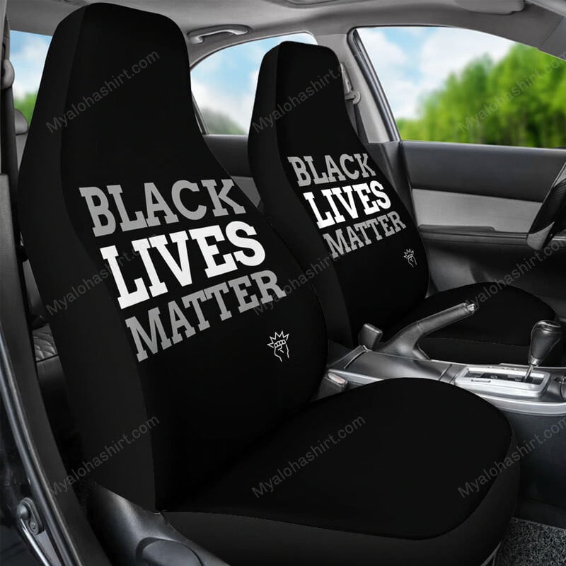 BLM Car Seat Covers BLM African American Pride Seat Covers Black