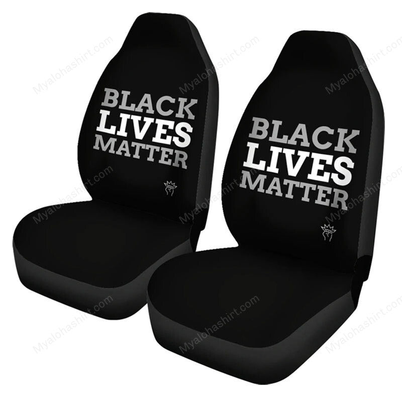 BLM Car Seat Covers BLM African American Pride Seat Covers Black