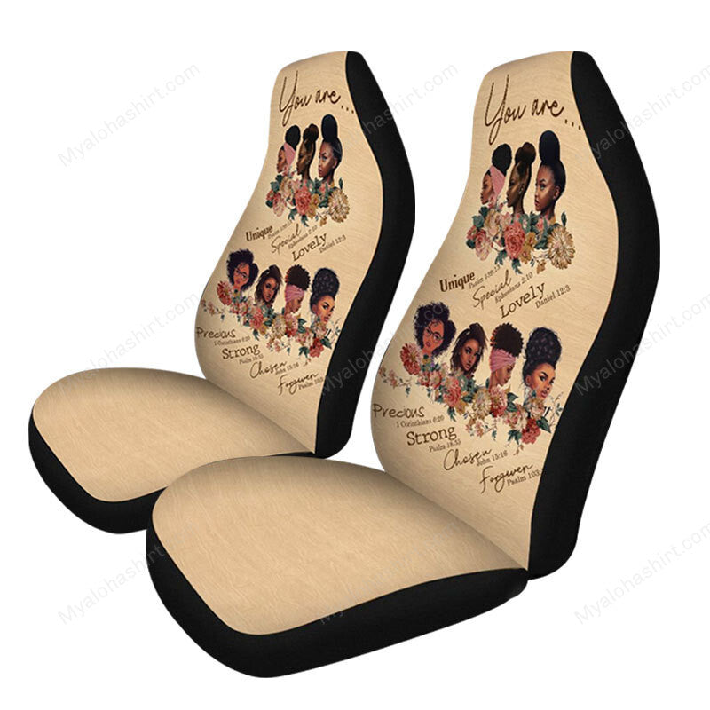 Africa Americans Car Seat Covers Black Women You Are Unique Lovely Seat Covers Yellow