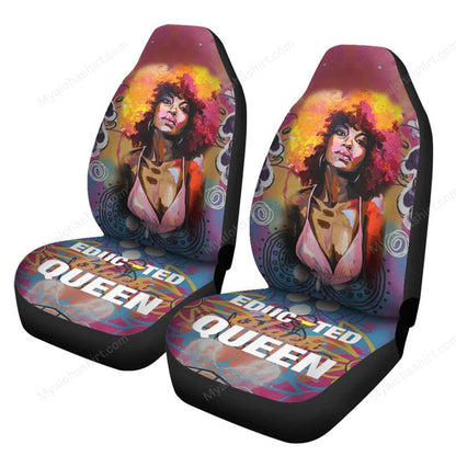Africa Americans Car Seat Covers Black Women Educated Queen Seat Covers Colorful
