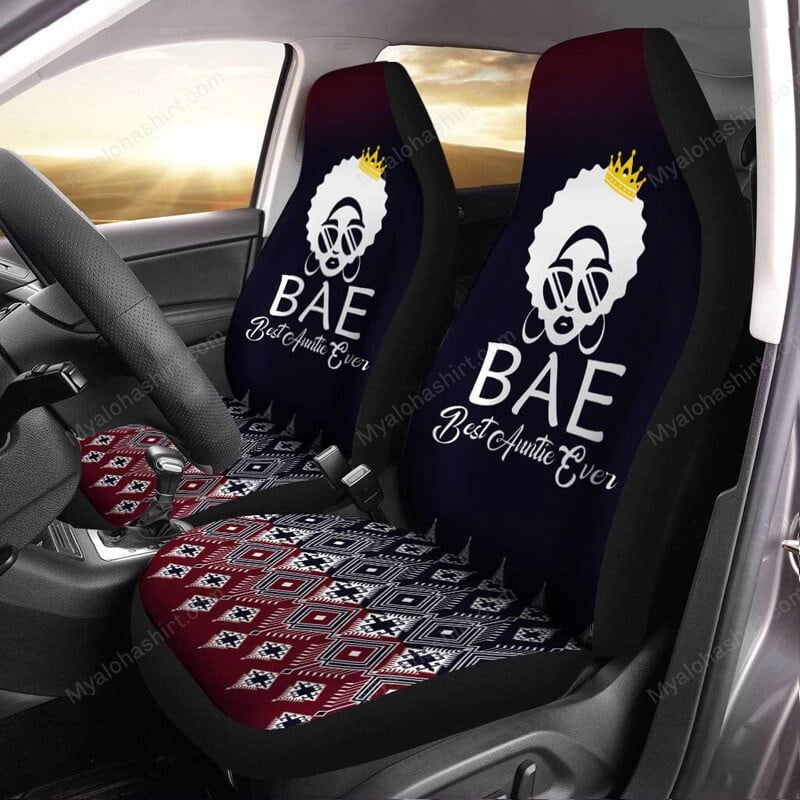 Africa Americans Car Seat Covers BAE Best Auntie Ever Seat Covers Black