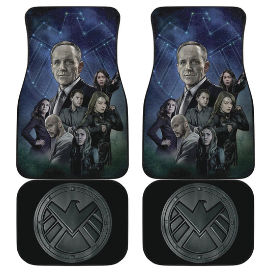 MV Car Floor Mats MV Agents Of Shield Symbol Characters Graphic Car Mats